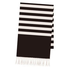 ボーダー柄のマフラー