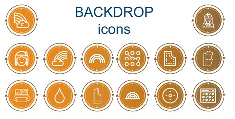 Editable 14 backdrop icons for web and mobile