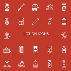 Editable 22 lotion icons for web and mobile