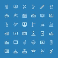 Editable 36 antenna icons for web and mobile