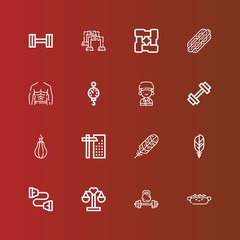 Editable 16 weight icons for web and mobile