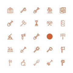 Obraz premium Editable 25 spade icons for web and mobile