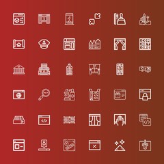 Editable 36 window icons for web and mobile