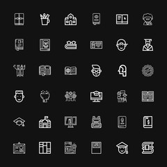 Editable 36 college icons for web and mobile