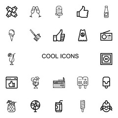 Editable 22 cool icons for web and mobile