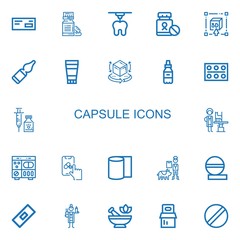 Editable 22 capsule icons for web and mobile