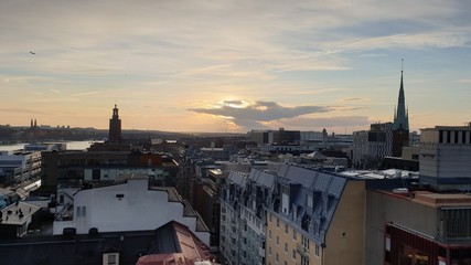 Fototapeta na wymiar view of old town of Copenhagen 