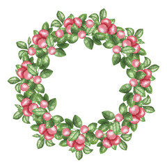 Wreath of cranberries