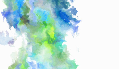 Watercolor painted background. Abstract Illustration wallpaper. Brush stroked painting. 2D Illustration.