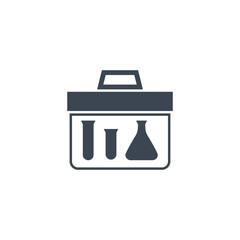 Research Briefcase related vector glyph icon. Isolated on white background. Vector illustration.