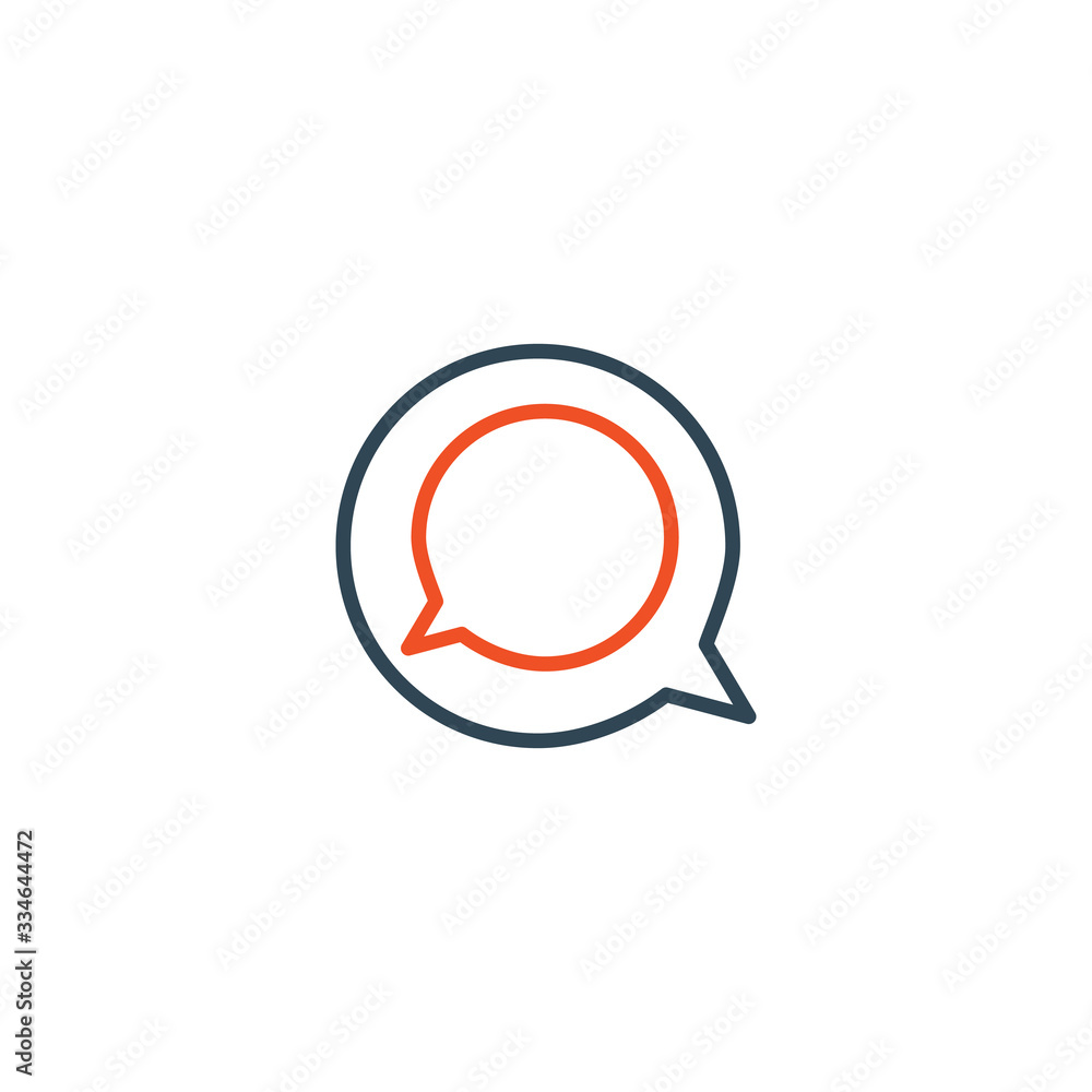 Poster two linear chat speech message bubbles. hidden message concept. forum icon. communication concept. s