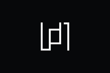 Minimal elegant monogram art logo. Outstanding professional trendy awesome artistic WD DW initial based Alphabet icon logo. Premium Business logo White color on black background