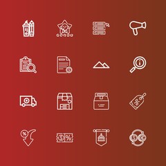 Editable 16 mark icons for web and mobile