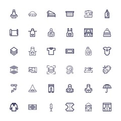 Editable 36 fabric icons for web and mobile