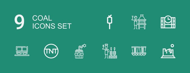 Editable 9 coal icons for web and mobile