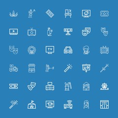 Editable 36 show icons for web and mobile