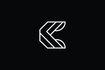 Minimal elegant monogram art logo. Outstanding professional trendy awesome artistic C CC initial based Alphabet icon logo. Premium Business logo White color on black background