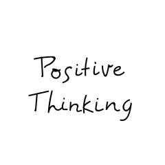 Positive thinking. Vector sketch