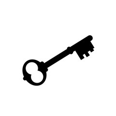 Old door key vector
