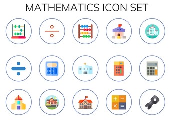 mathematics icon set