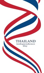 Flag of the Thailand. Independence day celebration card concept
