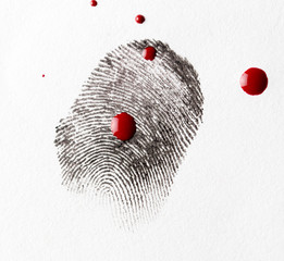 fingerprints on a white background