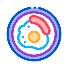 typical american breakfast icon vector. typical american breakfast sign. color symbol illustration