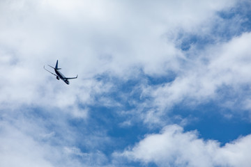 Obraz premium airplane in sky travel concept