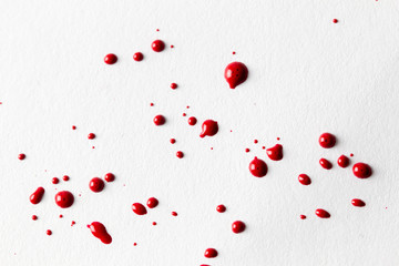 color drops on a white background