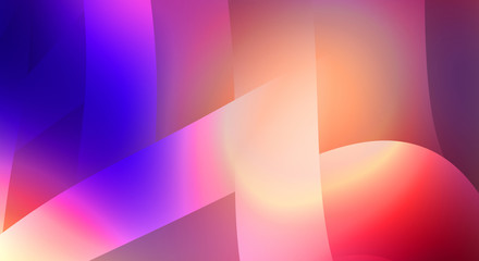Abstract background with colorful gradient. Vibrant graphic wallpaper with stripes design. Fluid 2D illustration of modern movement.