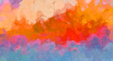 Watercolor painted background. Abstract Illustration wallpaper. Brush stroked painting. 2D Illustration.