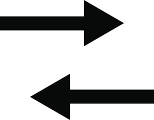  two arrows left and right in the horizontal plane