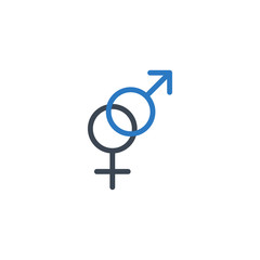 Gender Symbol related vector glyph icon. Isolated on white background. Vector illustration.