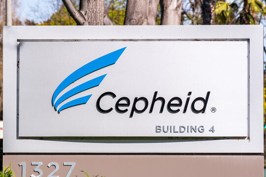 Mar 30, 2020 Sunnyvale / CA / USA - Close up of Cepheid logo at their headquarters in Silicon Valley; Cepheid Inc is an American molecular diagnostics company, now part of Danaher