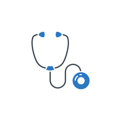 Stethoscope related vector glyph icon. Isolated on white background. Vector illustration.