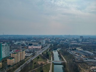 Aerial view of Minsk, Belarus