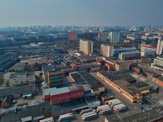 Obraz premium Aerial view of Minsk, Belarus