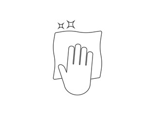 Disinfection clean surface icon. Vector illustration, flat design.