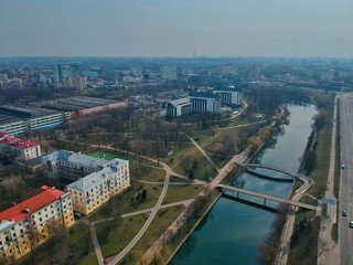 Aerial view of Minsk, Belarus
