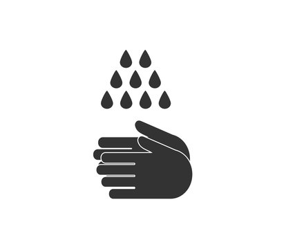 Hand washing icon. Vector illustration, flat design.