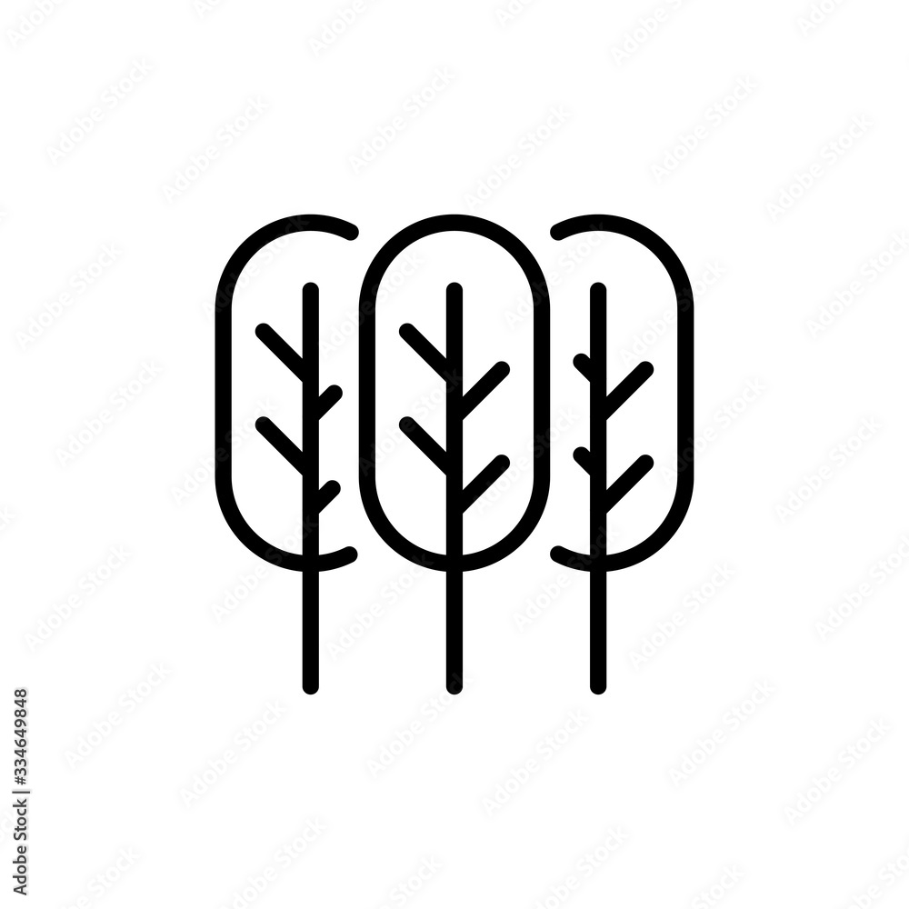 Poster simple forest line icon.