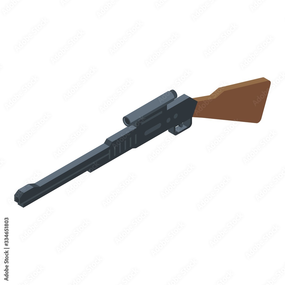Poster shooting scope rifle icon. isometric of shooting scope rifle vector icon for web design isolated on 
