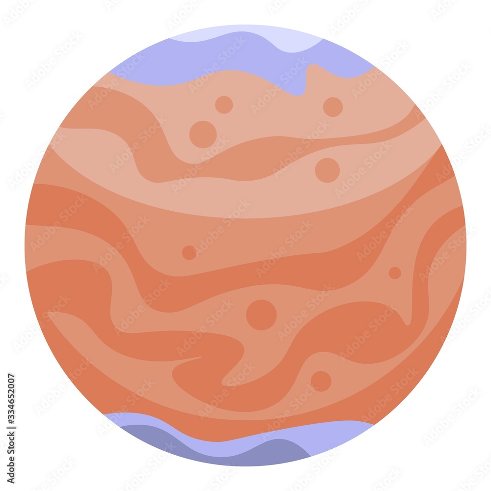 Poster space red planet icon. isometric of space red planet vector icon for web design isolated on white ba