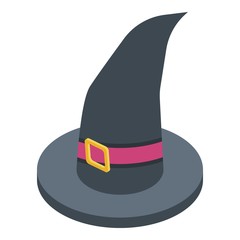 Witch hat icon. Isometric of witch hat vector icon for web design isolated on white background
