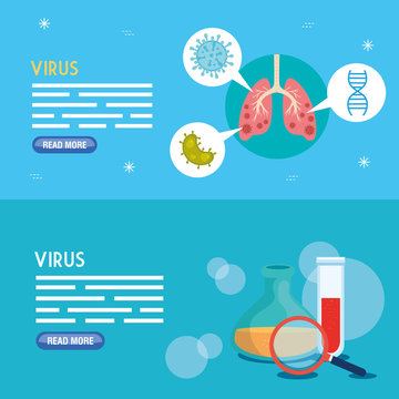 set poster of coronavirus 2019 ncov and icons vector illustration design