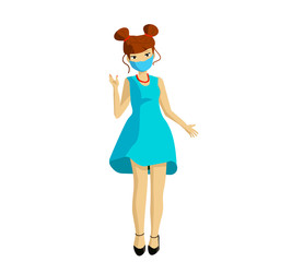 the girl in the mask doctor. nurse at work