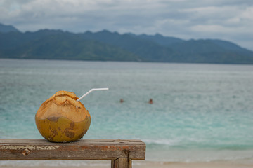 Fototapeta na wymiar coconut on beach