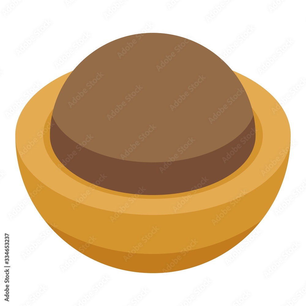 Poster toffee icon. isometric of toffee vector icon for web design isolated on white background