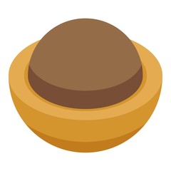 Toffee icon. Isometric of toffee vector icon for web design isolated on white background