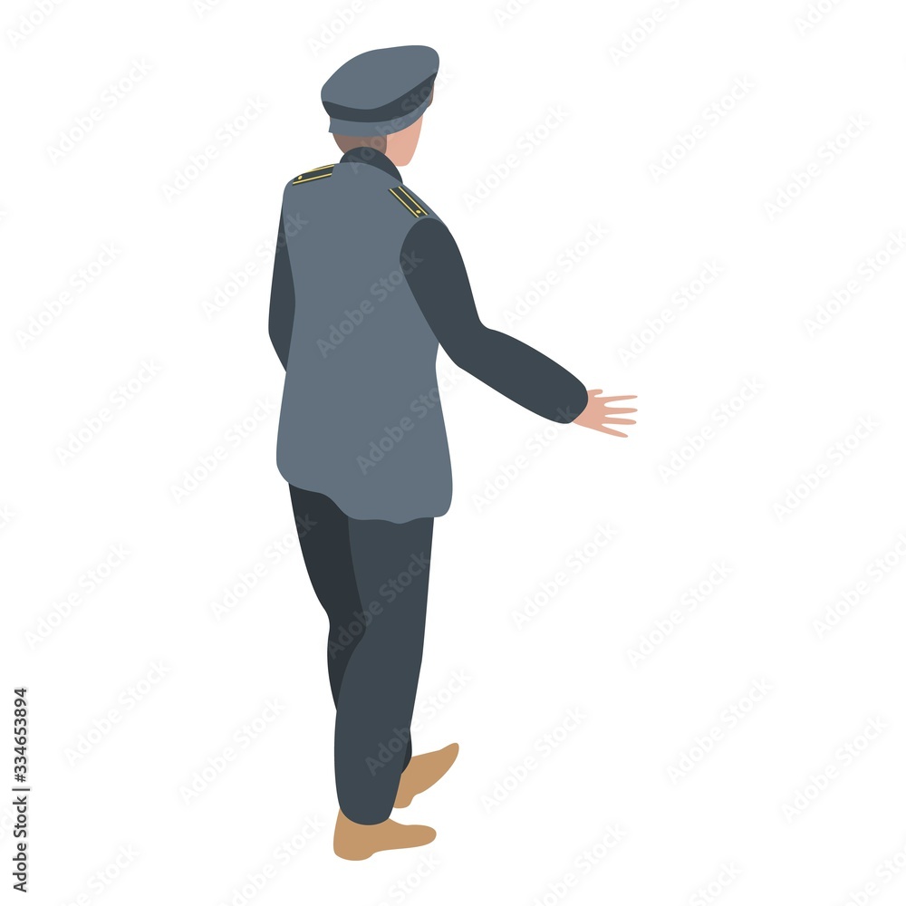 Poster sailor man icon. isometric of sailor man vector icon for web design isolated on white background